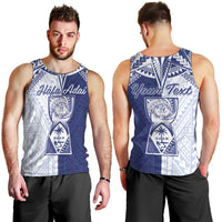 Personalised Northern Mariana Islands And Guam Men Tank Top Latte Stone With Tribal Pattern