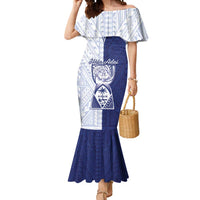 Personalised Northern Mariana Islands And Guam Mermaid Dress Latte Stone With Tribal Pattern