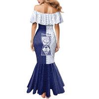 Personalised Northern Mariana Islands And Guam Mermaid Dress Latte Stone With Tribal Pattern