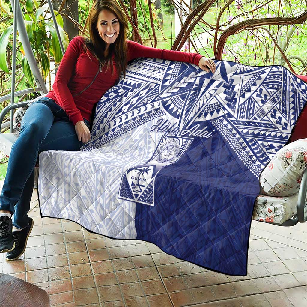 Northern Mariana Islands And Guam Quilt Latte Stone With Tribal Pattern