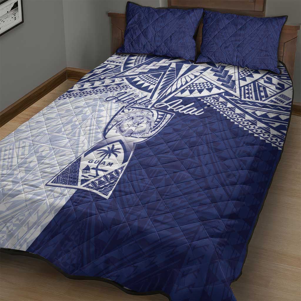Northern Mariana Islands And Guam Quilt Bed Set Latte Stone With Tribal Pattern