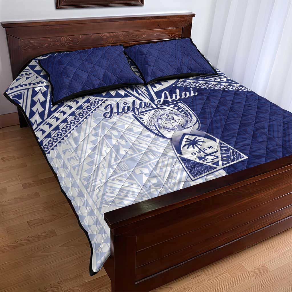 Northern Mariana Islands And Guam Quilt Bed Set Latte Stone With Tribal Pattern
