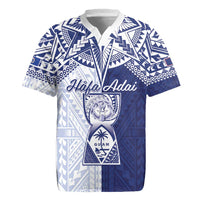 Personalised Northern Mariana Islands And Guam Rugby Jersey Latte Stone With Tribal Pattern