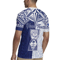 Personalised Northern Mariana Islands And Guam Rugby Jersey Latte Stone With Tribal Pattern
