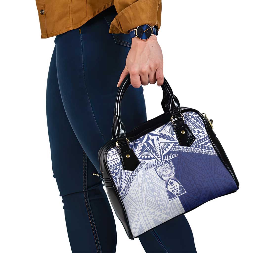 Northern Mariana Islands And Guam Shoulder Handbag Latte Stone With Tribal Pattern