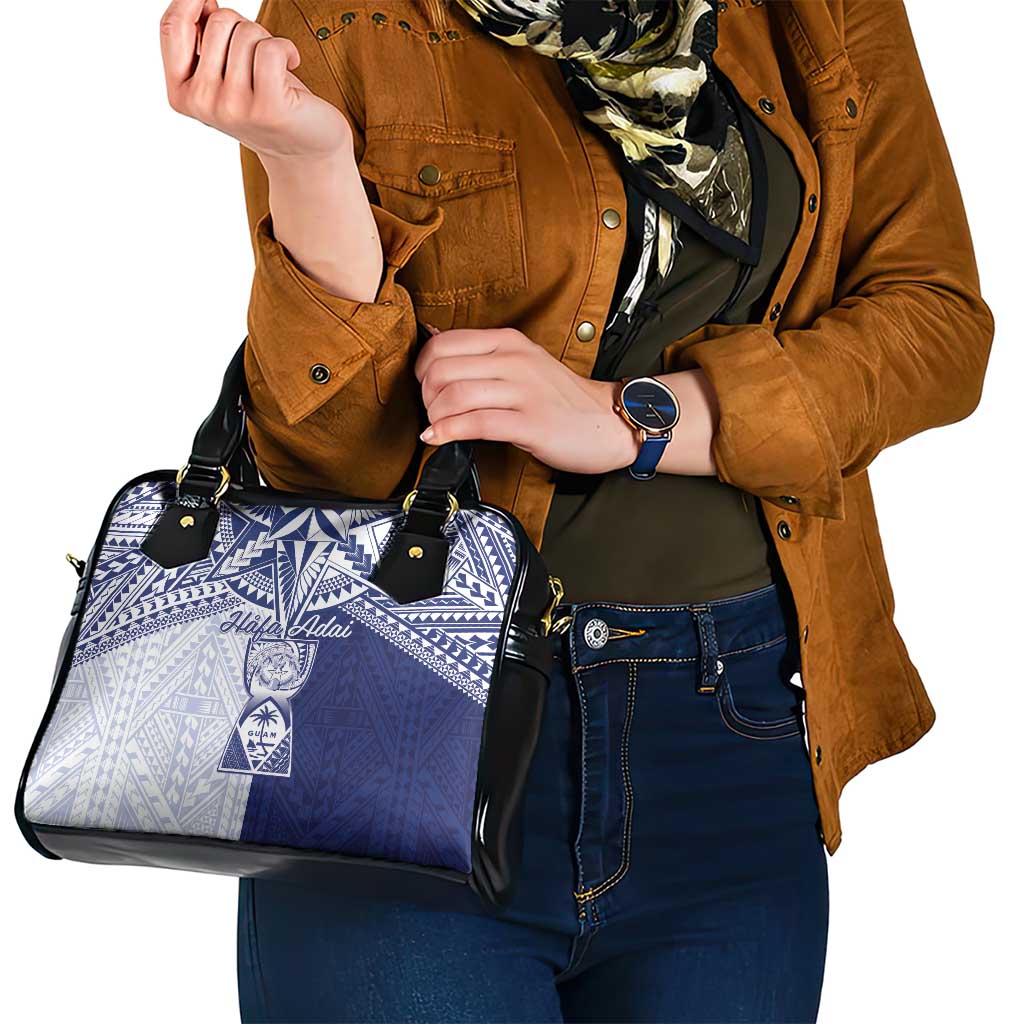 Northern Mariana Islands And Guam Shoulder Handbag Latte Stone With Tribal Pattern