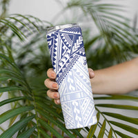 Northern Mariana Islands And Guam Skinny Tumbler Latte Stone With Tribal Pattern