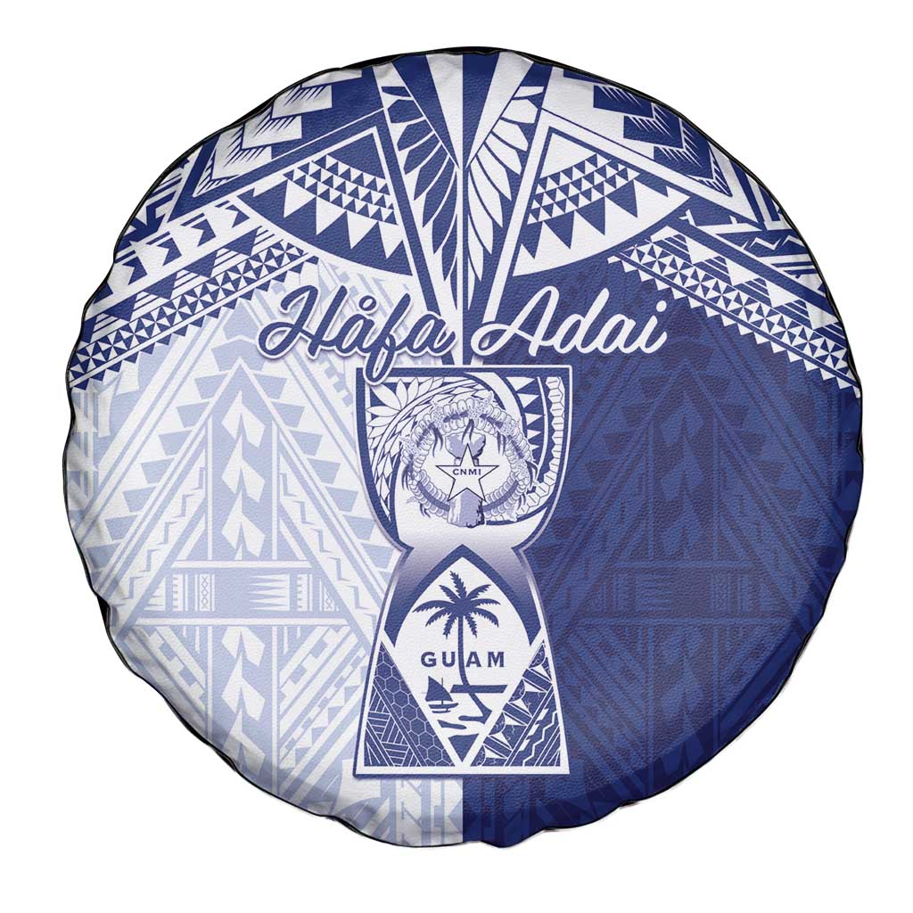 Northern Mariana Islands And Guam Spare Tire Cover Latte Stone With Tribal Pattern