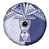 Northern Mariana Islands And Guam Spare Tire Cover Latte Stone With Tribal Pattern