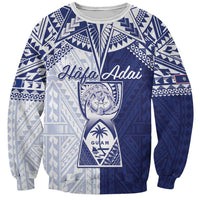 Personalised Northern Mariana Islands And Guam Sweatshirt Latte Stone With Tribal Pattern