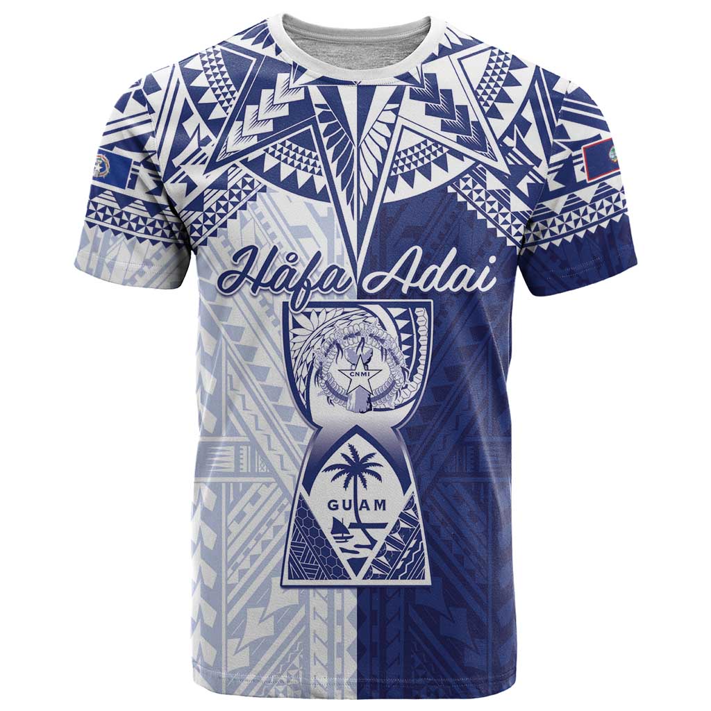 Personalised Northern Mariana Islands And Guam T Shirt Latte Stone With Tribal Pattern