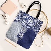 Northern Mariana Islands And Guam Tote Bag Latte Stone With Tribal Pattern