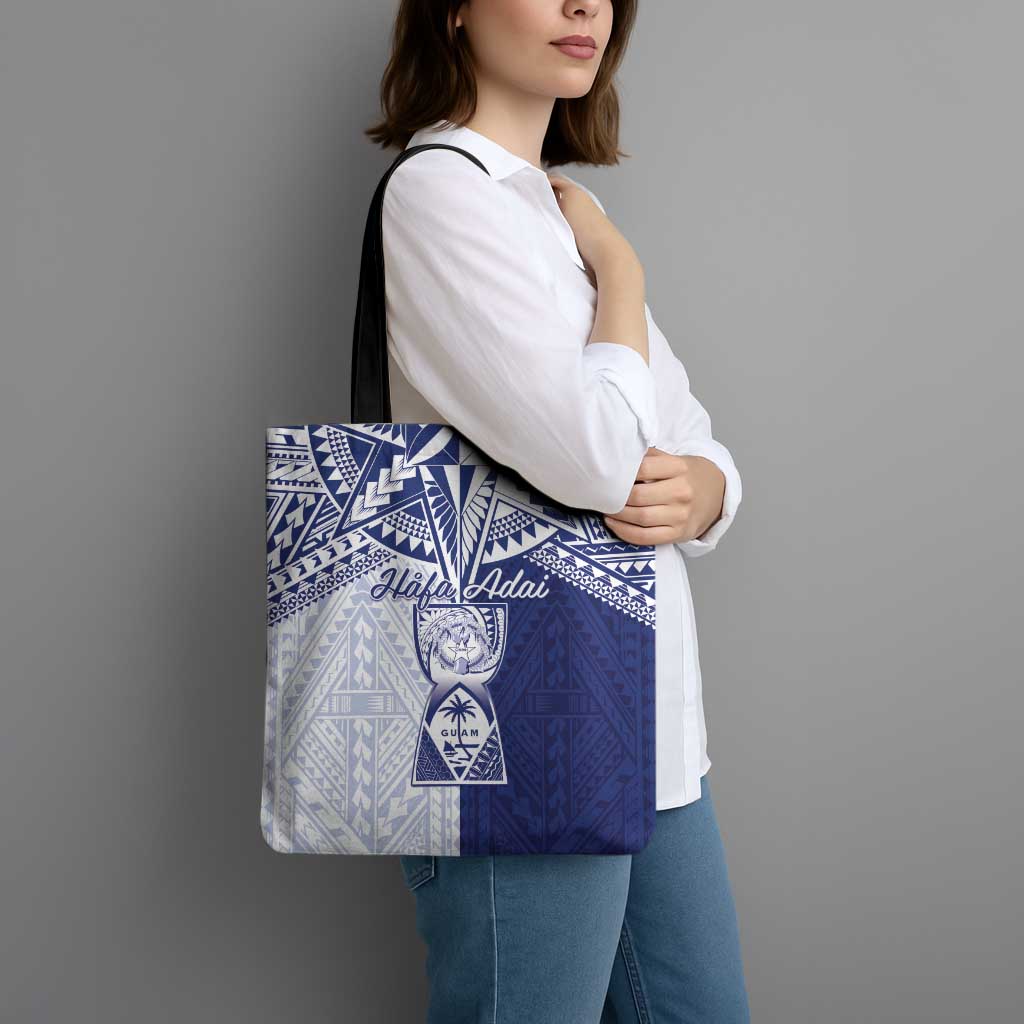 Northern Mariana Islands And Guam Tote Bag Latte Stone With Tribal Pattern