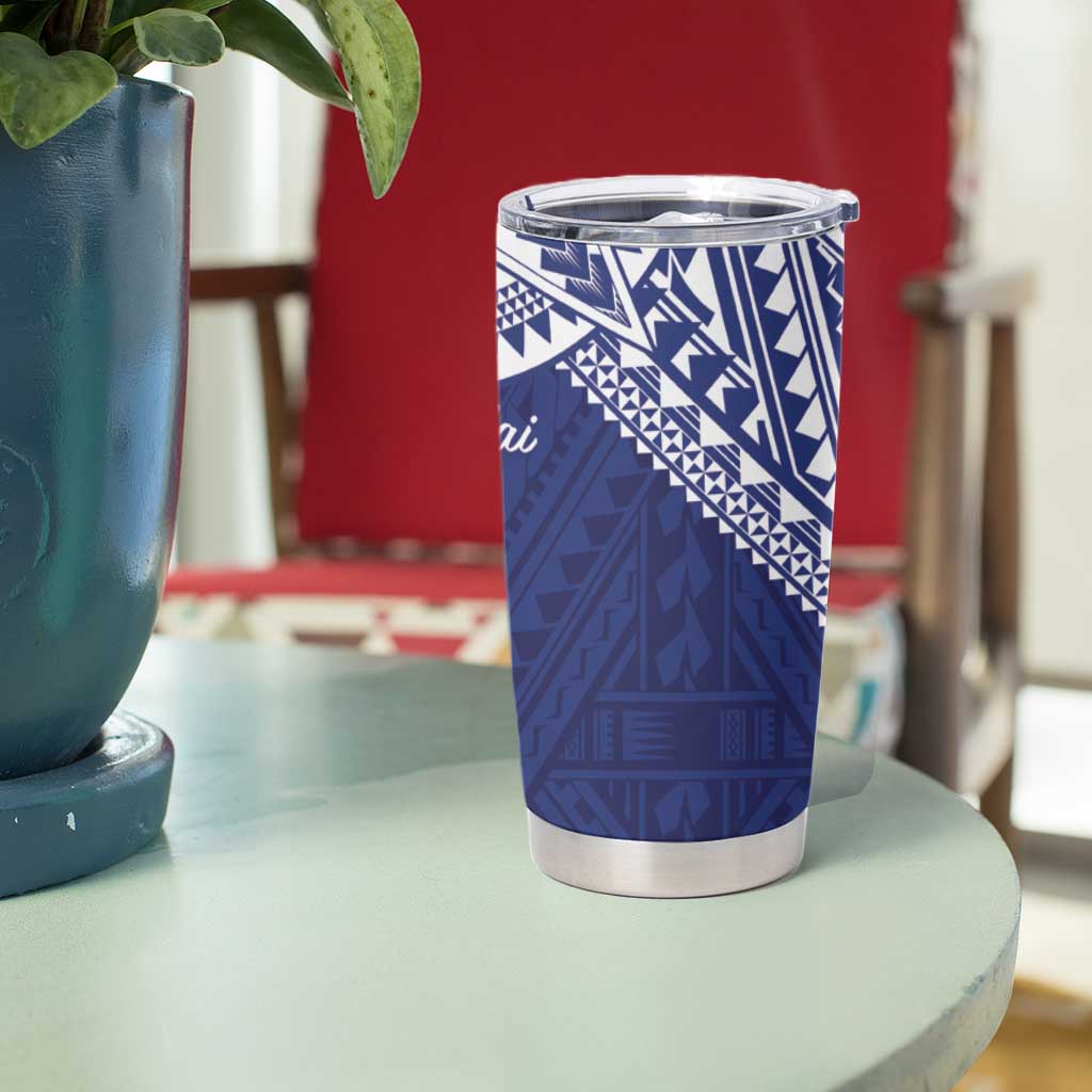 Northern Mariana Islands And Guam Tumbler Cup Latte Stone With Tribal Pattern