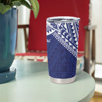 Northern Mariana Islands And Guam Tumbler Cup Latte Stone With Tribal Pattern