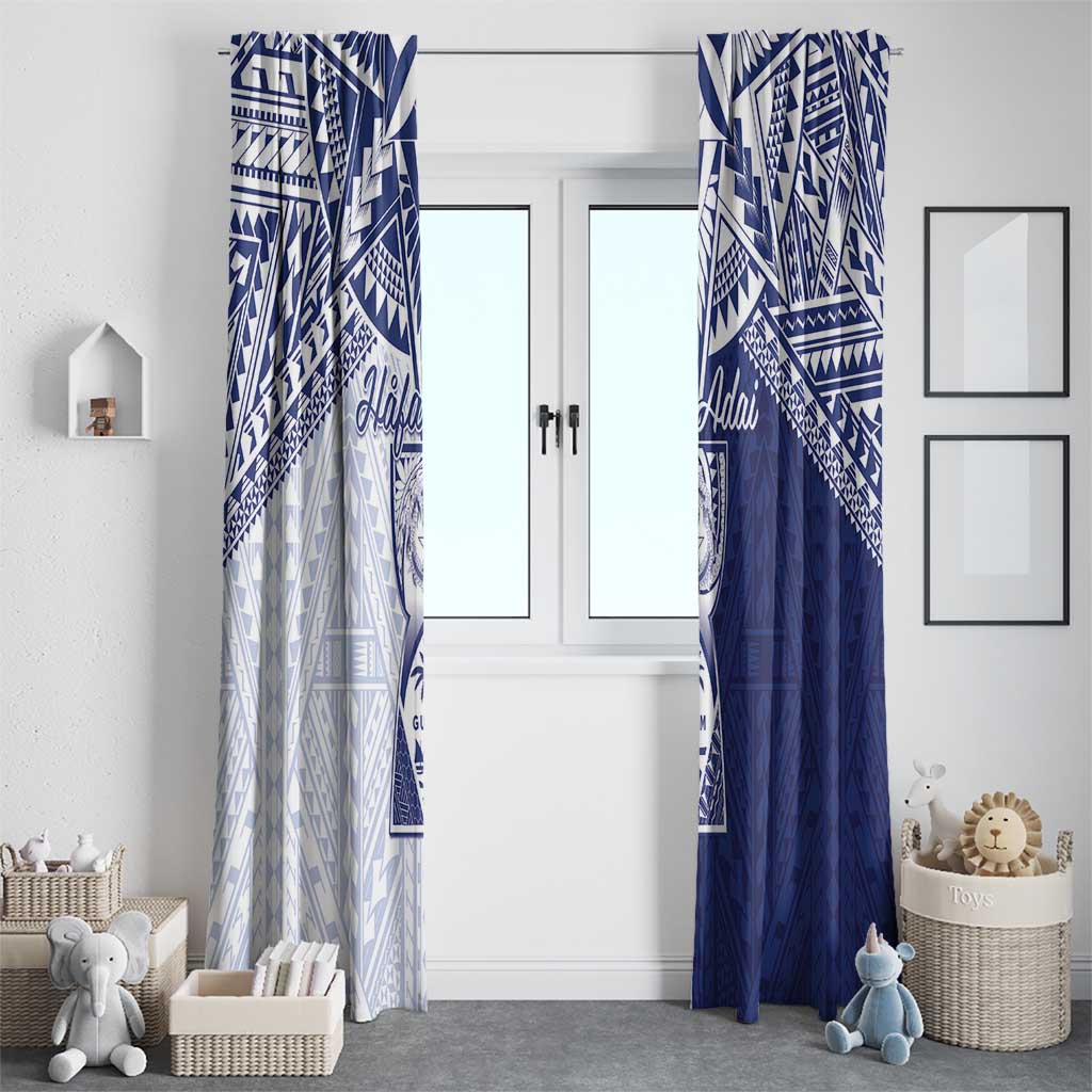 Northern Mariana Islands And Guam Window Curtain Latte Stone With Tribal Pattern