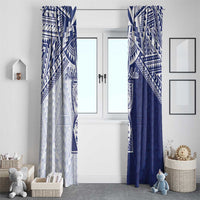 Northern Mariana Islands And Guam Window Curtain Latte Stone With Tribal Pattern