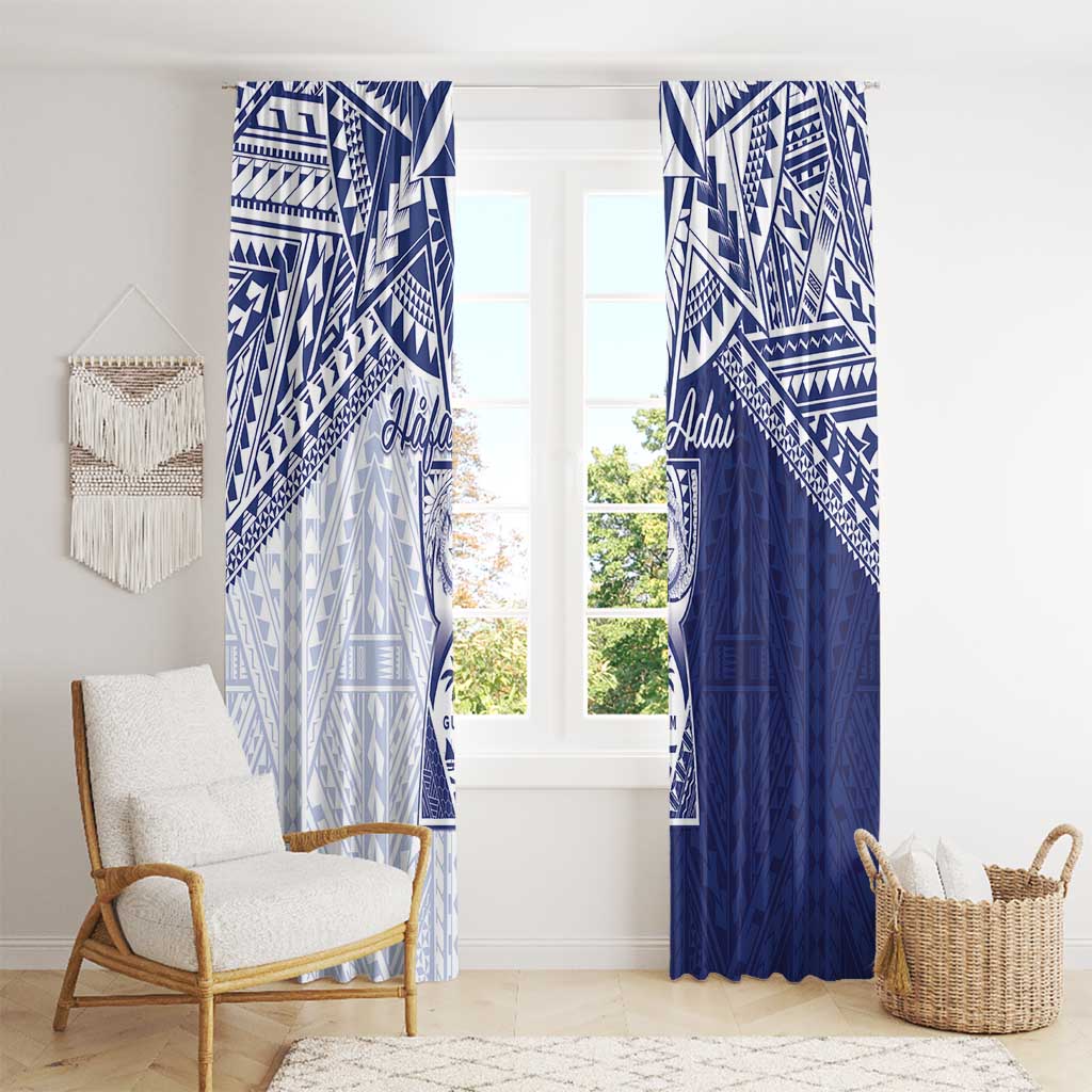 Northern Mariana Islands And Guam Window Curtain Latte Stone With Tribal Pattern