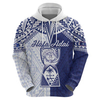 Personalised Northern Mariana Islands And Guam Zip Hoodie Latte Stone With Tribal Pattern