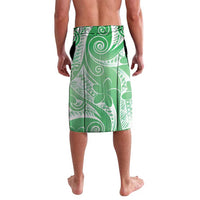Polynesian Jellyfish Lavalava With Plumeria Green