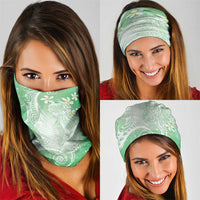 Polynesian Jellyfish Neck Gaiter With Plumeria Green LT05 - Polynesian Pride