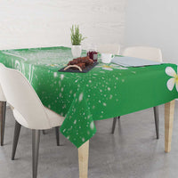 Polynesian Jellyfish Tablecloth With Plumeria Green