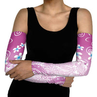 Polynesian Jellyfish Arm Sleeves With Plumeria Pink