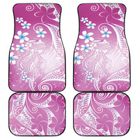 Polynesian Jellyfish Car Mats With Plumeria Pink