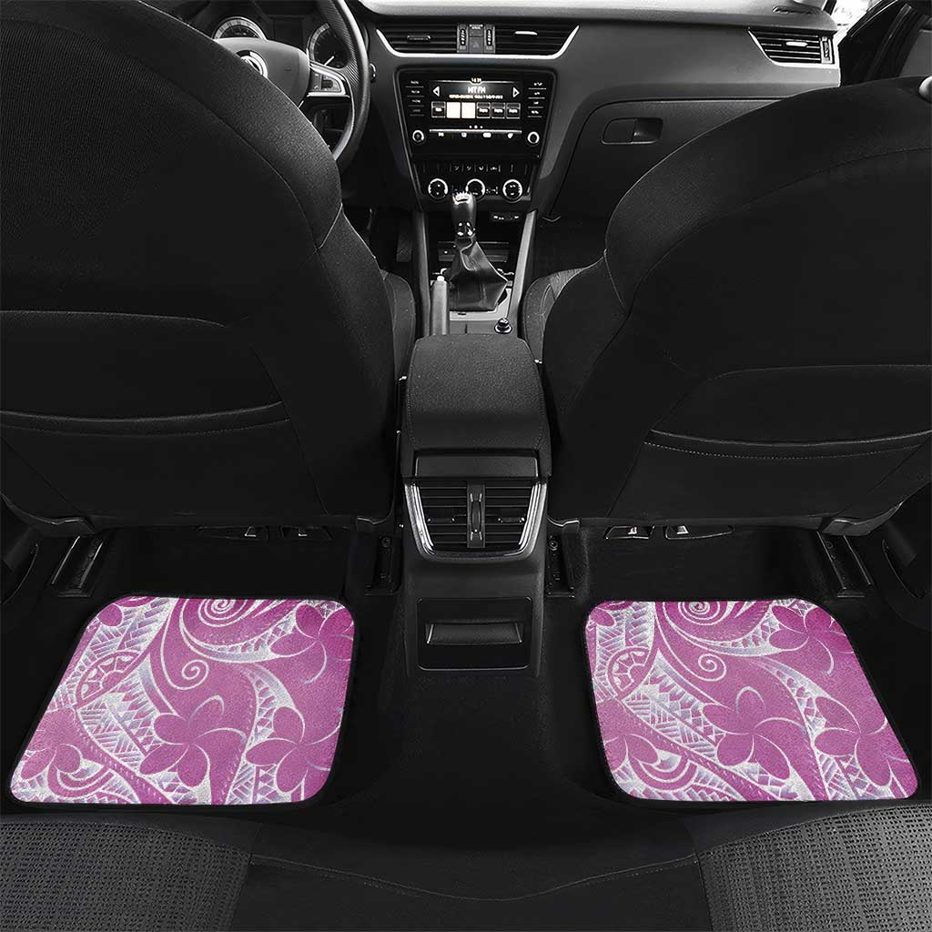 Polynesian Jellyfish Car Mats With Plumeria Pink
