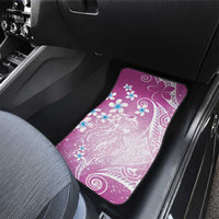 Polynesian Jellyfish Car Mats With Plumeria Pink