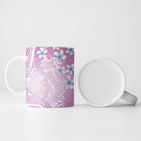 Polynesian Jellyfish Ceramic Mug With Plumeria Pink LT05 - Polynesian Pride