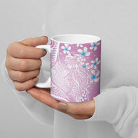 Polynesian Jellyfish Ceramic Mug With Plumeria Pink LT05 - Polynesian Pride
