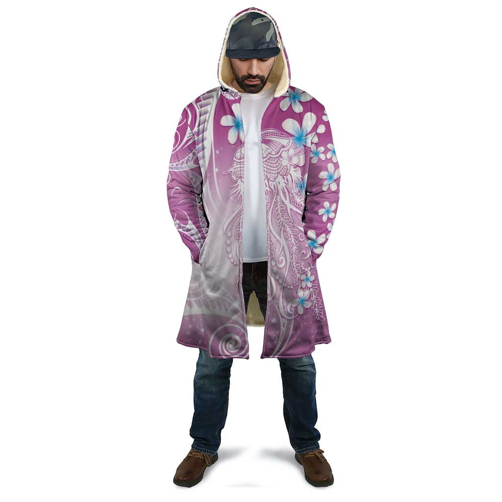 Polynesian Jellyfish Cloak With Plumeria Pink