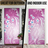 Polynesian Jellyfish Door Cover With Plumeria Pink