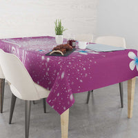 Polynesian Jellyfish Tablecloth With Plumeria Pink