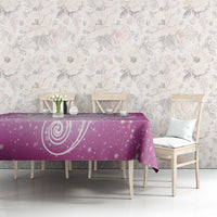 Polynesian Jellyfish Tablecloth With Plumeria Pink