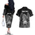 American Samoa Flag Day Couples Matching Off The Shoulder Long Sleeve Dress and Hawaiian Shirt Bald Eagle With Polynesian Pattern