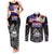 American Samoa Flag Day Couples Matching Tank Maxi Dress and Long Sleeve Button Shirt Bald Eagle With Polynesian Pattern