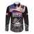 American Samoa Flag Day Long Sleeve Button Shirt Bald Eagle With Polynesian Pattern