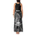 American Samoa Flag Day Tank Maxi Dress Bald Eagle With Polynesian Pattern
