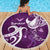 Fibromyalgia Awareness Beach Blanket Polynesian Purple Ribbon