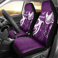 Fibromyalgia Awareness Car Seat Cover Polynesian Purple Ribbon