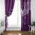 Fibromyalgia Awareness Window Curtain Polynesian Purple Ribbon