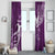 Fibromyalgia Awareness Window Curtain Polynesian Purple Ribbon