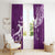 Fibromyalgia Awareness Window Curtain Polynesian Purple Ribbon