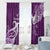 Fibromyalgia Awareness Window Curtain Polynesian Purple Ribbon