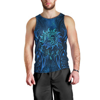 New Zealand Dream Catcher Men Tank Top Maori Koru Pattern Blue Version