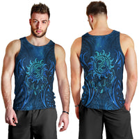New Zealand Dream Catcher Men Tank Top Maori Koru Pattern Blue Version