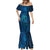 New Zealand Dream Catcher Mermaid Dress Maori Koru Pattern Blue Version