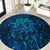 New Zealand Dream Catcher Round Carpet Maori Koru Pattern Blue Version